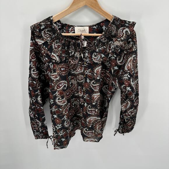 CLEOBELLA NWT Evereve Jillian Organic Cotton Long Sleeve Blouse // XS - Picture 6 of 14